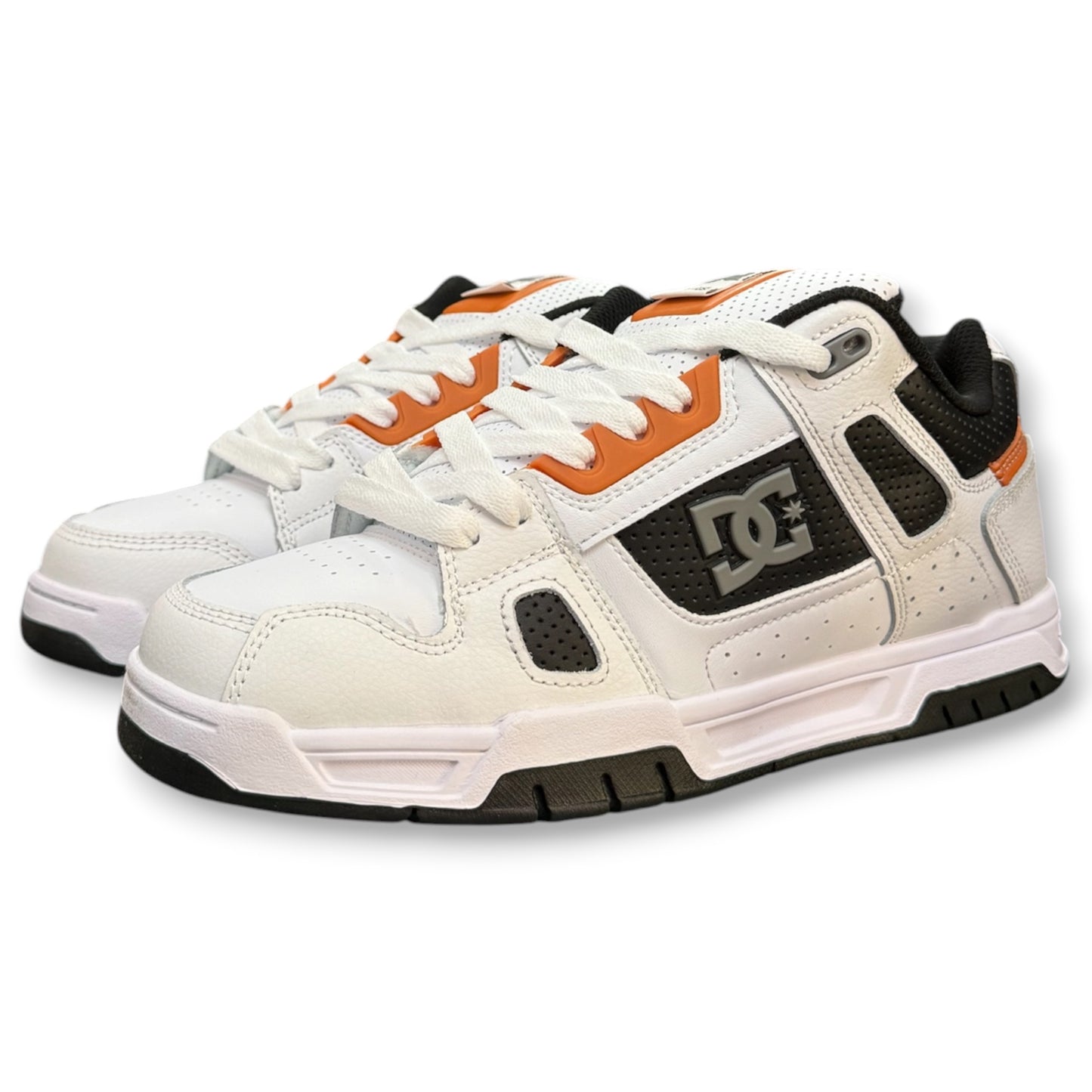 DC- Scarpe, col.Bianco/Nero/arancione