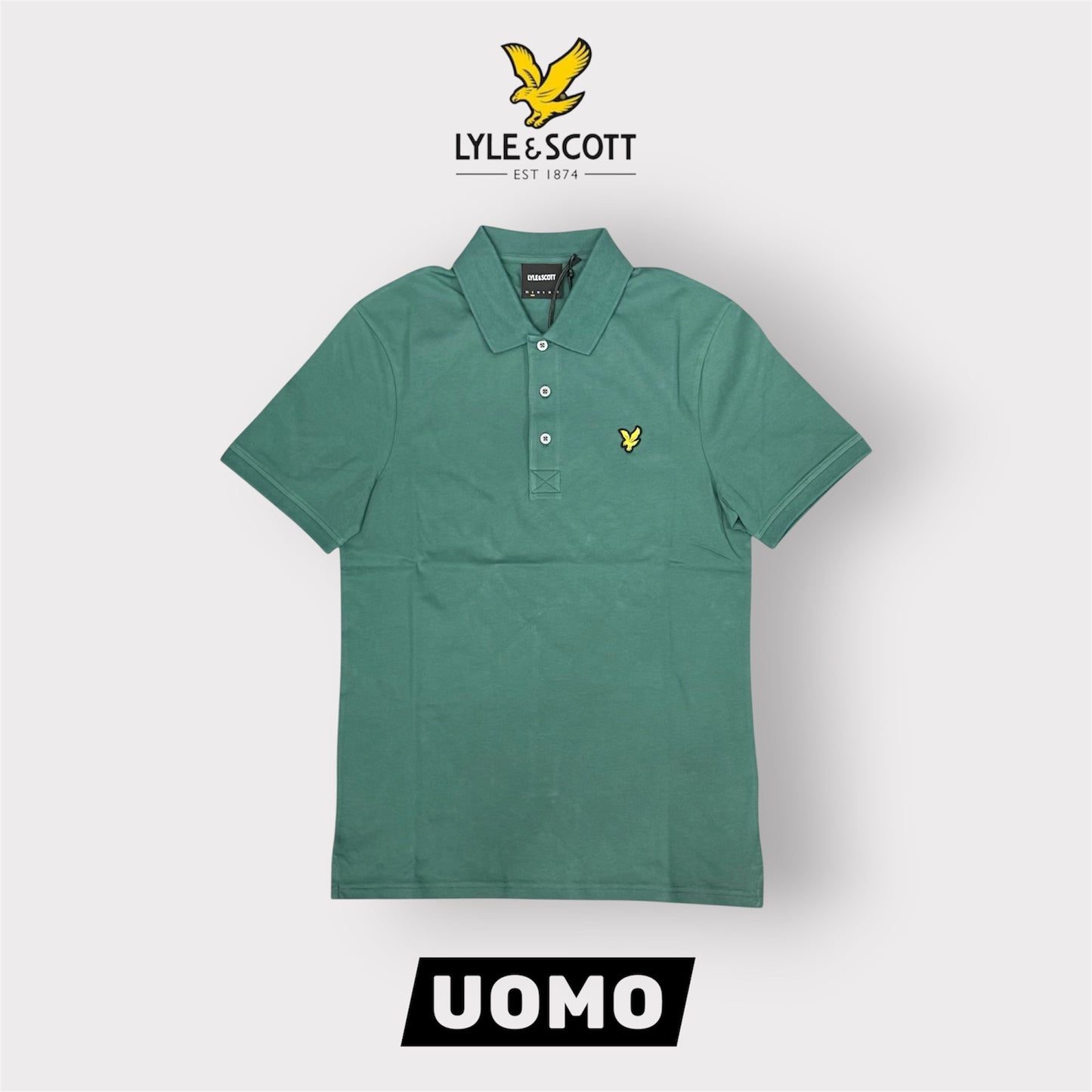 LYLE & SCOTT- Polo, Regular Fit, Col.Everglade