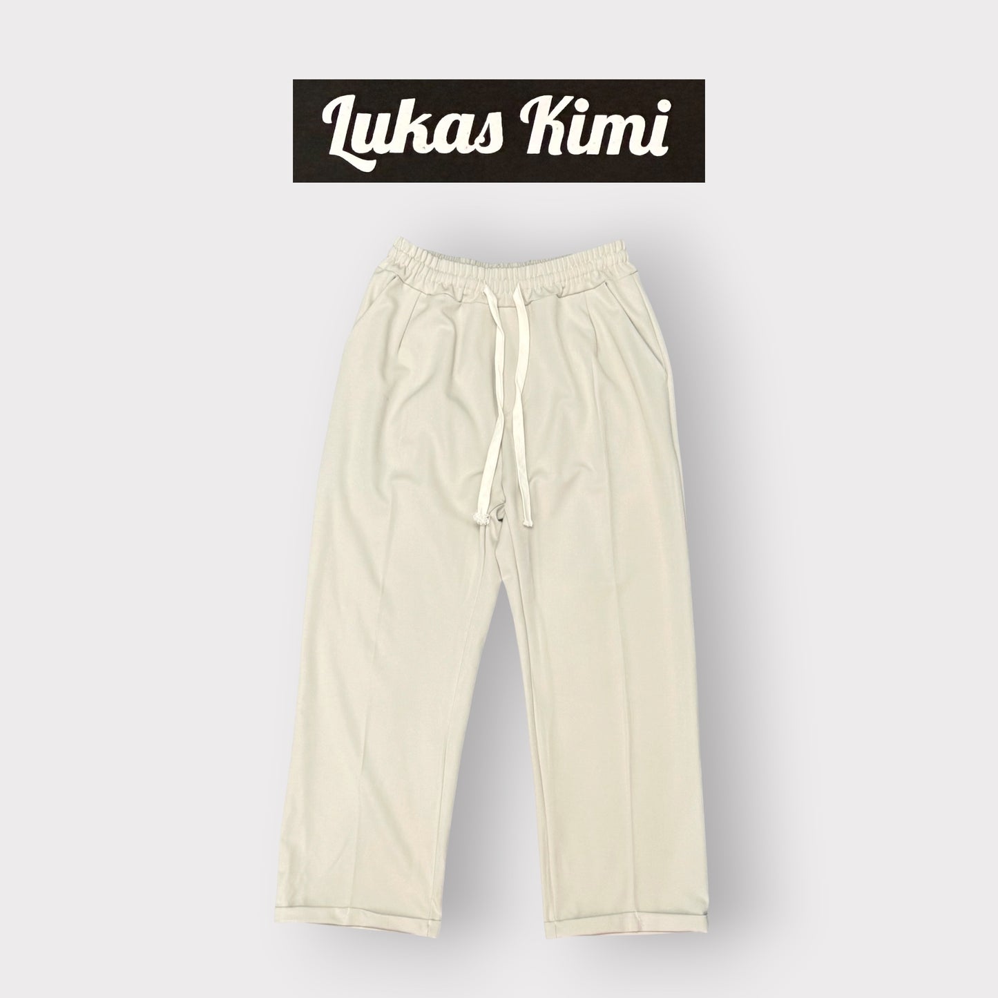 LUKAS KIMI - Pantalone Uomo, mod,Baggy, Col.Beige