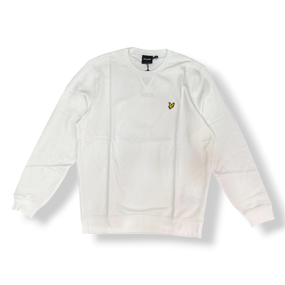 LYLE & SCOTT- Felpa Uomo girocollo, tex.cotone garzato, con stampa schienale, Col.Bianco