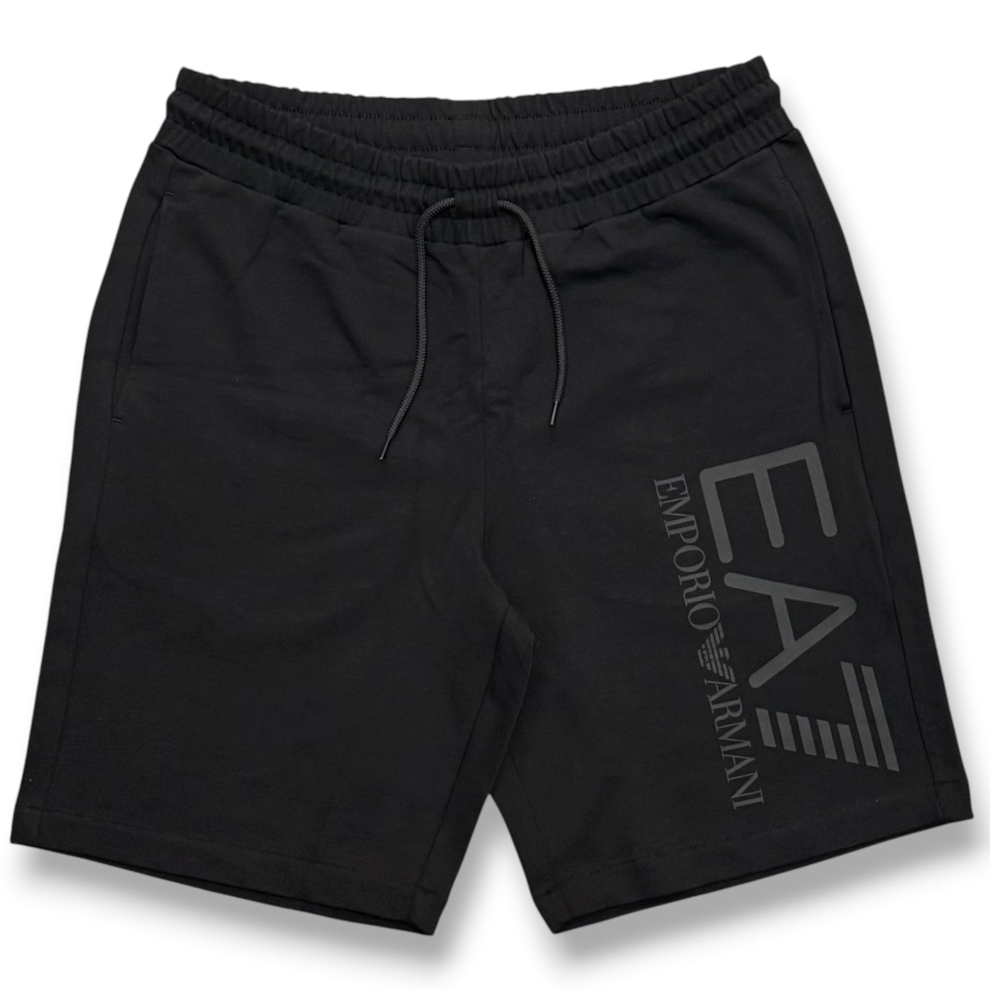EMPORIO ARMANI-Bermuda, con logo grande sulla gamba, col.Nero