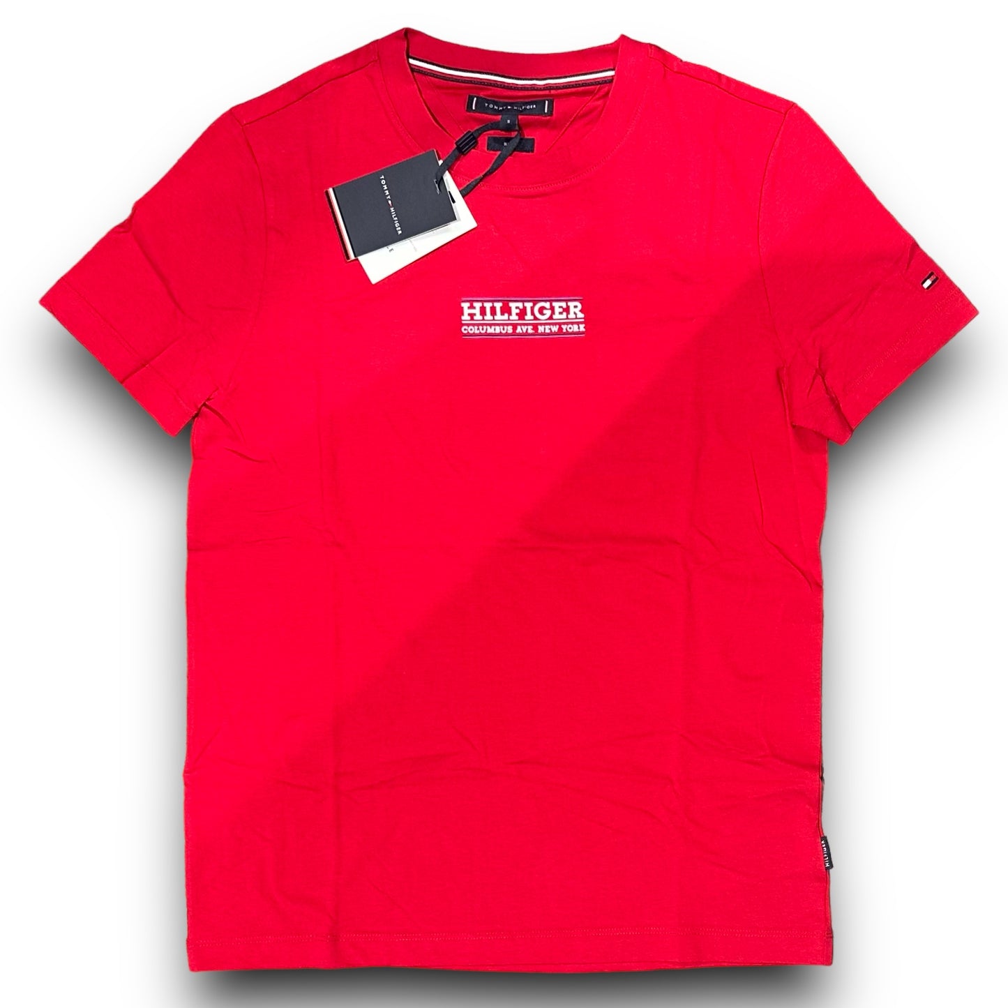 T-shirt TOMMY HILFIGER Uomo Rossa con stampa centrale, SlimFit