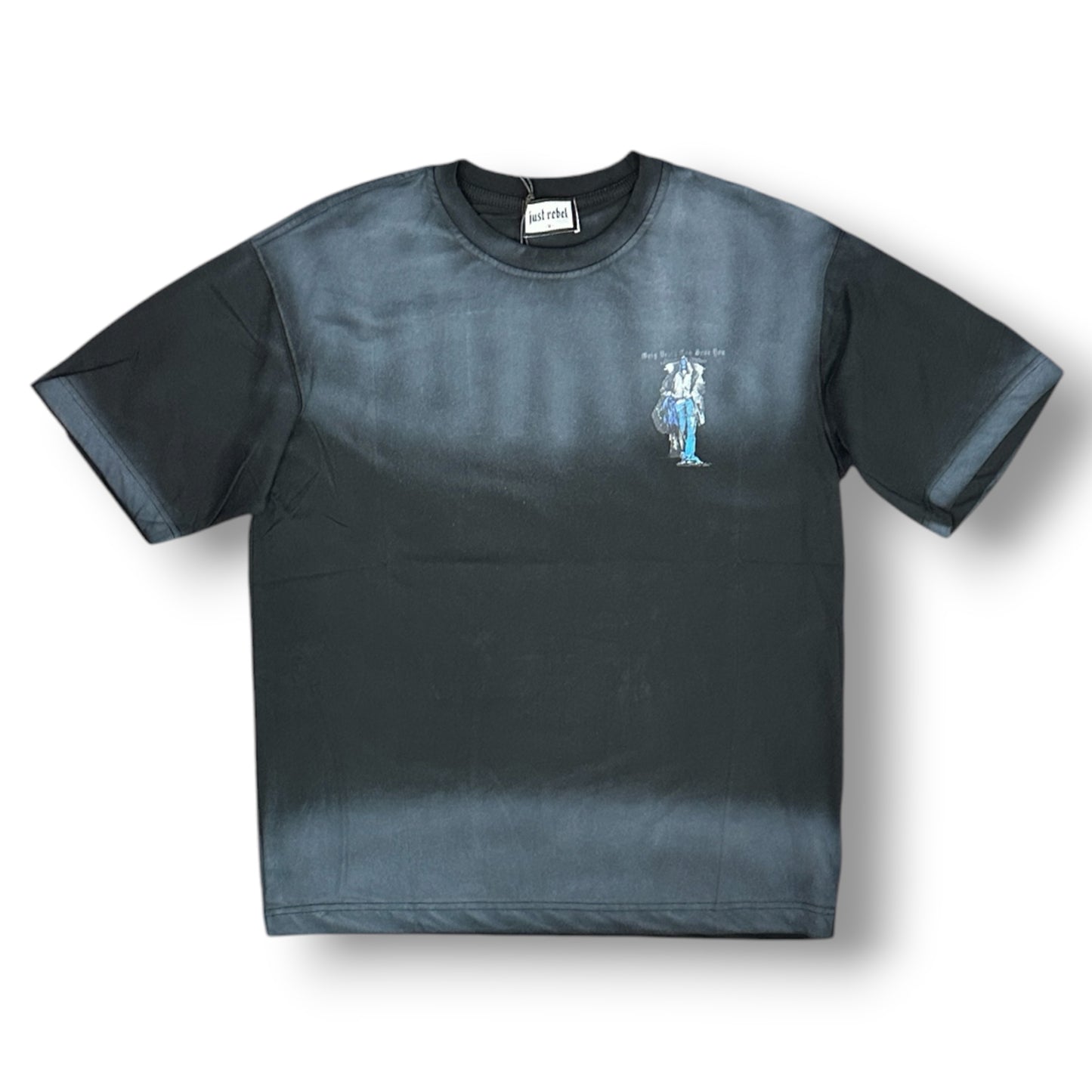 JUST REBEL - Completino estivo Uomo con stampa schienale, Col.Blu