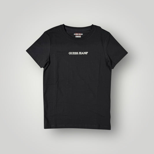 T-shirt GUESS JEANS con logo centrale, SlimFit , Col.Nero