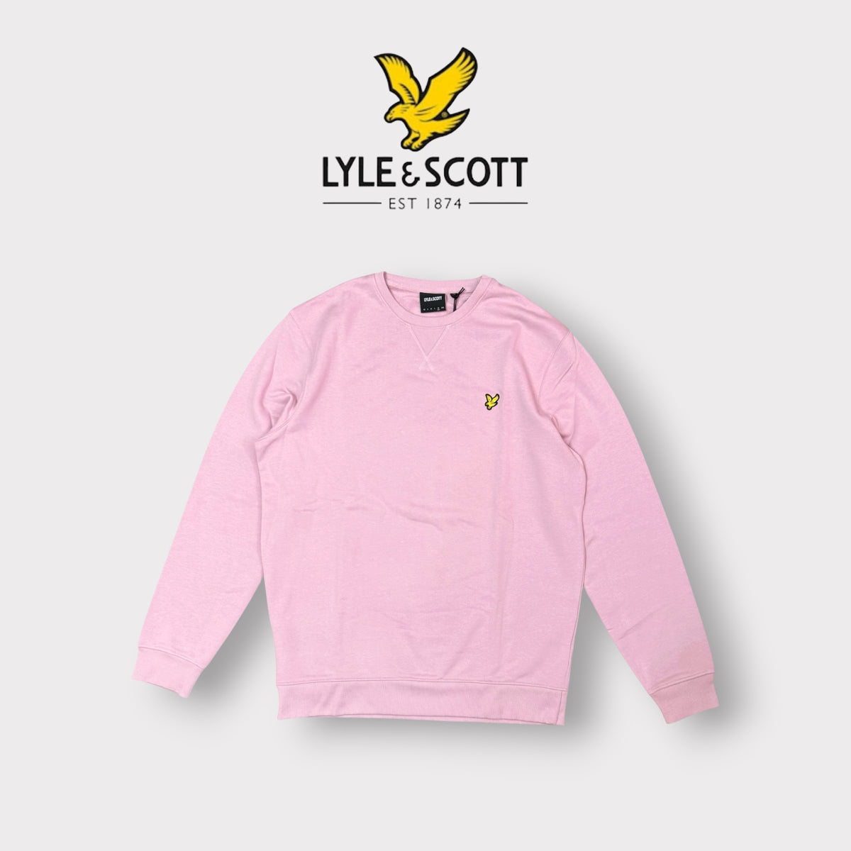 LYLE & SCOTT- Felpa Uomo girocollo, tex.cotone garzato, Col.Pink Light