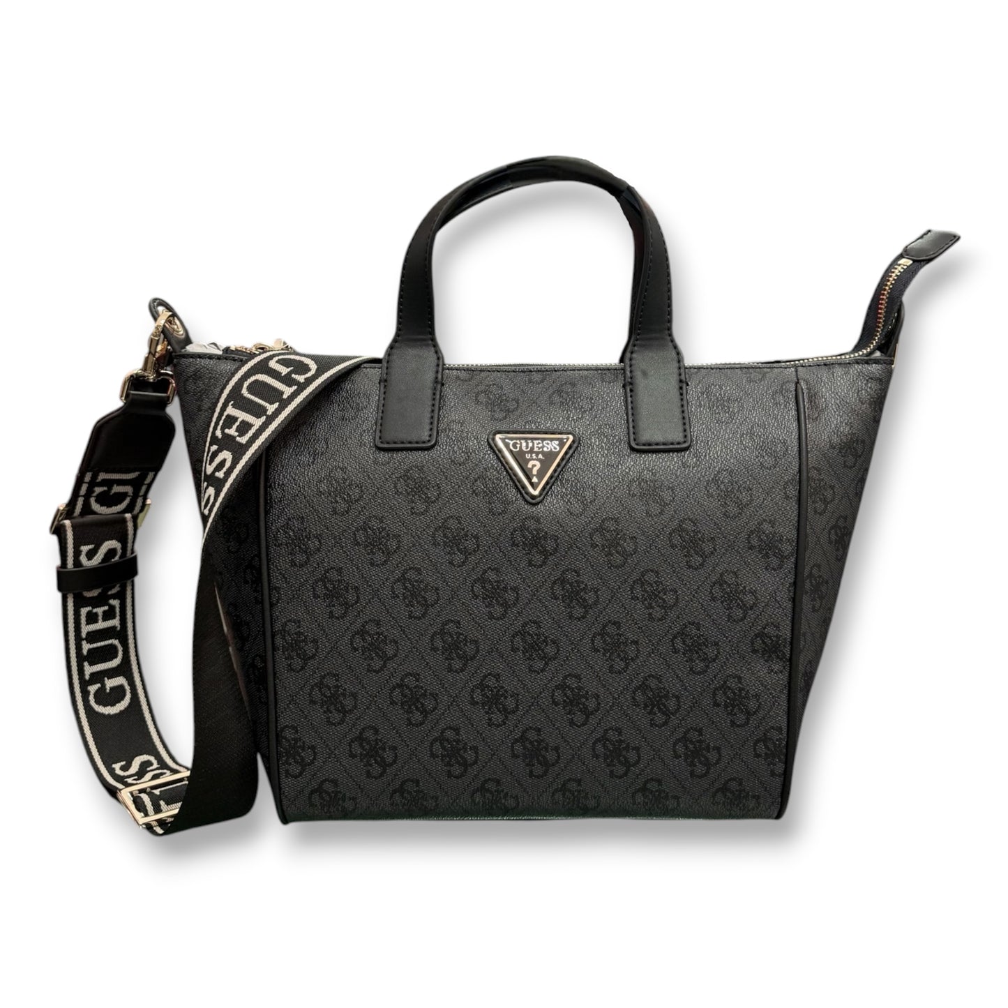 GUESS- Borsa Donna, Group:FOLLIE TRAVEL, Col.COAL LOGO