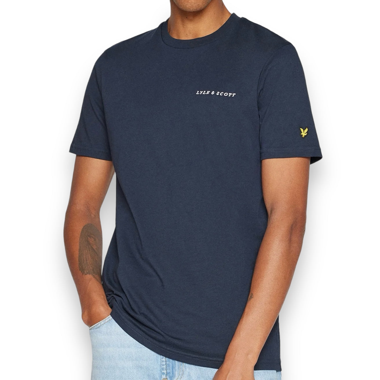 T-shirt Embroidered LYLE & SCOTT 100% cotone, RegulrFit, col.DarkNavy