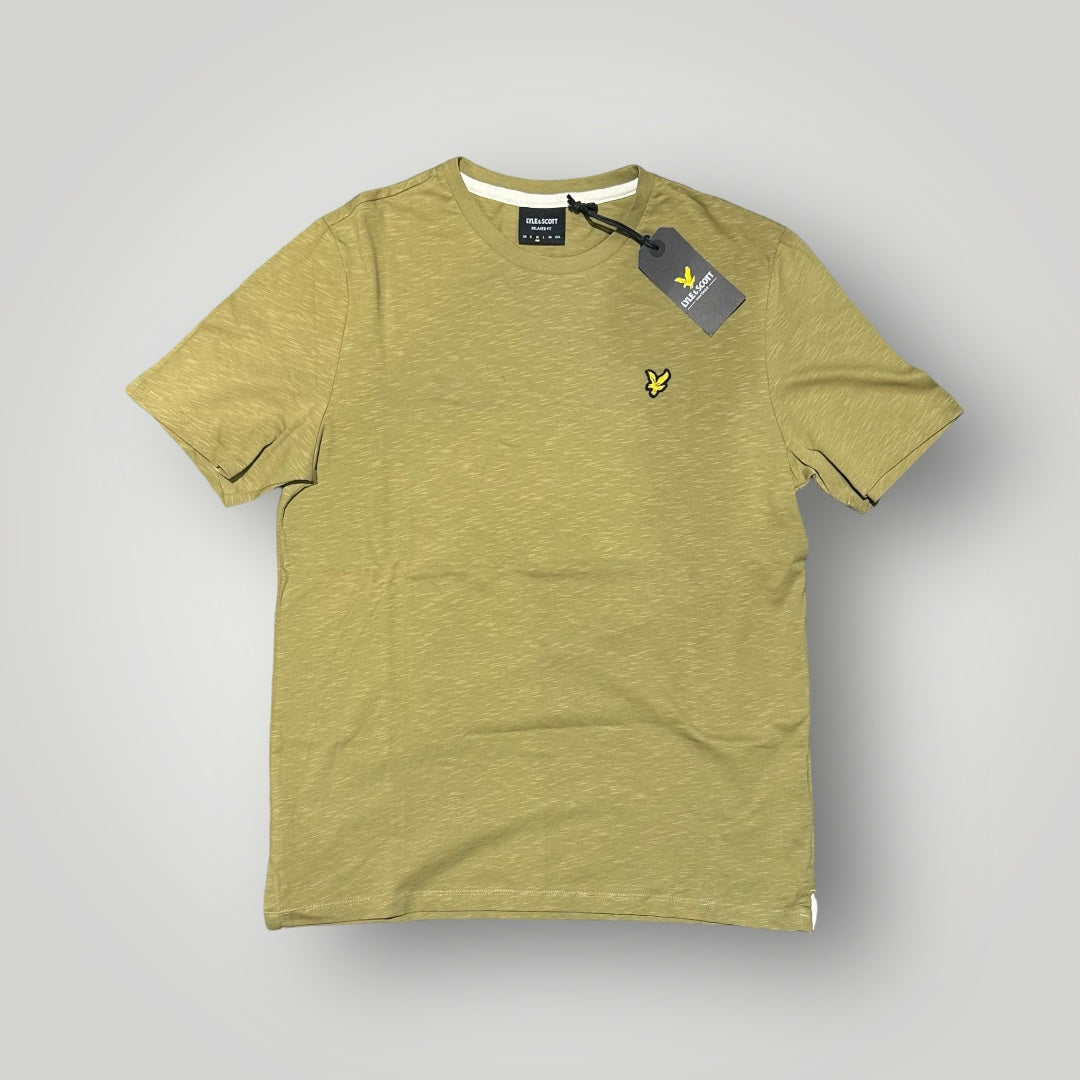 T-shirt Slub LYLE & SCOTT 100% cotone, RelaxedFit, col.Seaweed