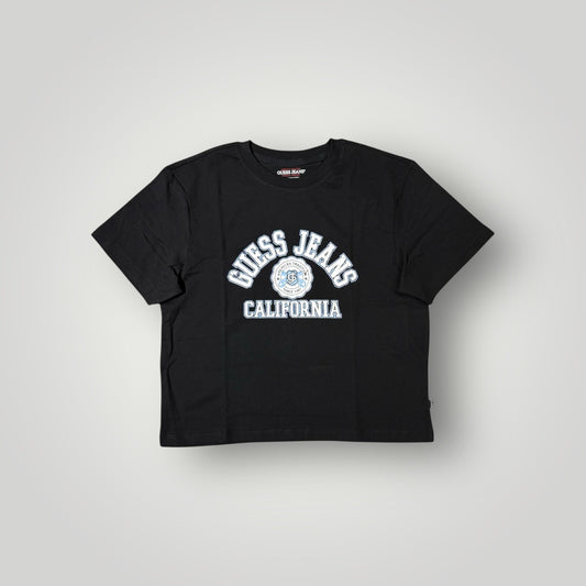 T-shirt GUESS JEANS con logo centrale ,BoxyFit (GUESS JEANS CALIFORNIA), Col.Nero