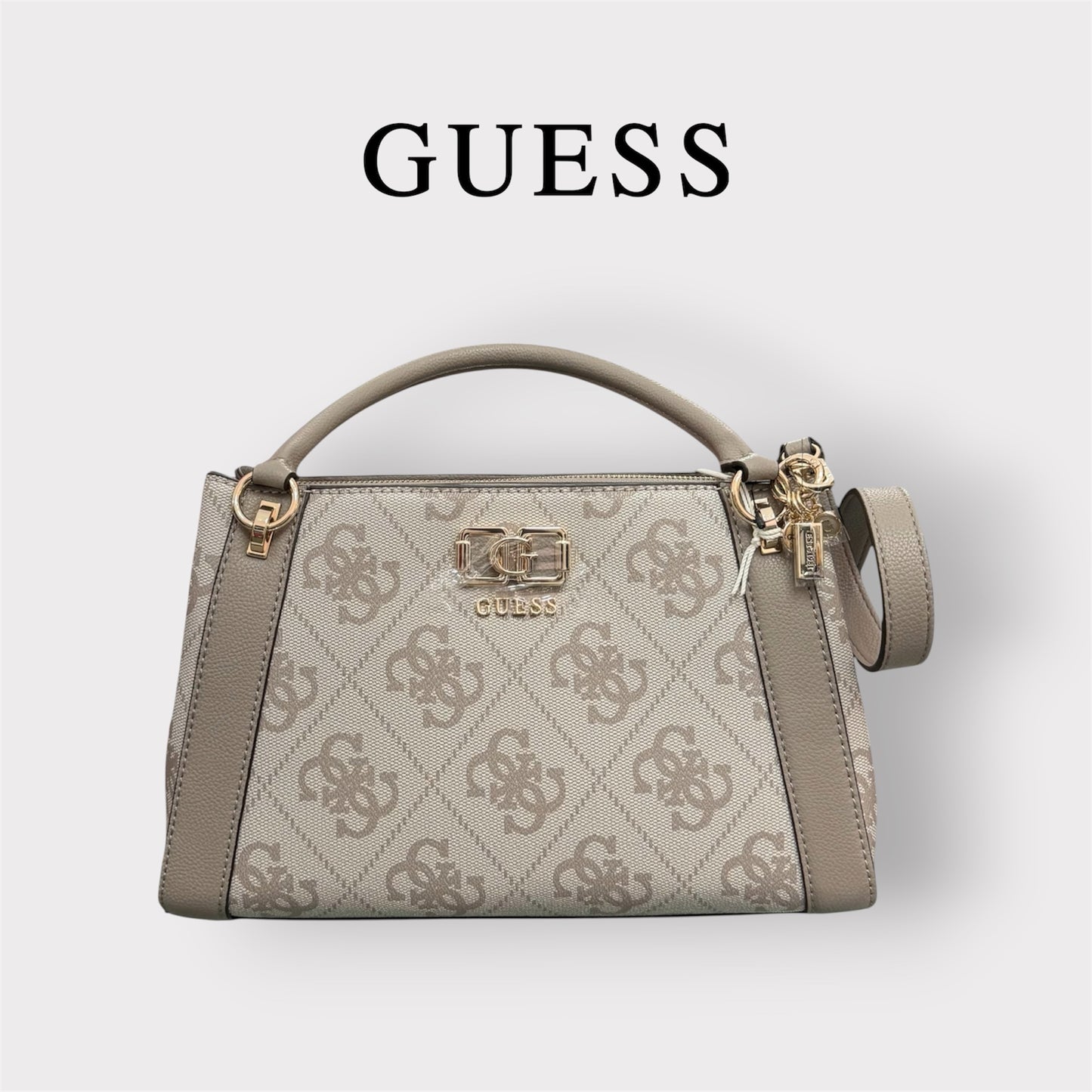 GUESS- Borsa Donna, Group:CARNILLA LOGO, Col.DARK TAUPE LOGO