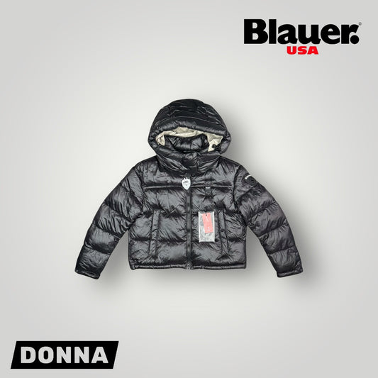 Giubbotto BLAUER Donna corto con cappuccio sganciabile, Col.Nero (Imbott.Ovatta)