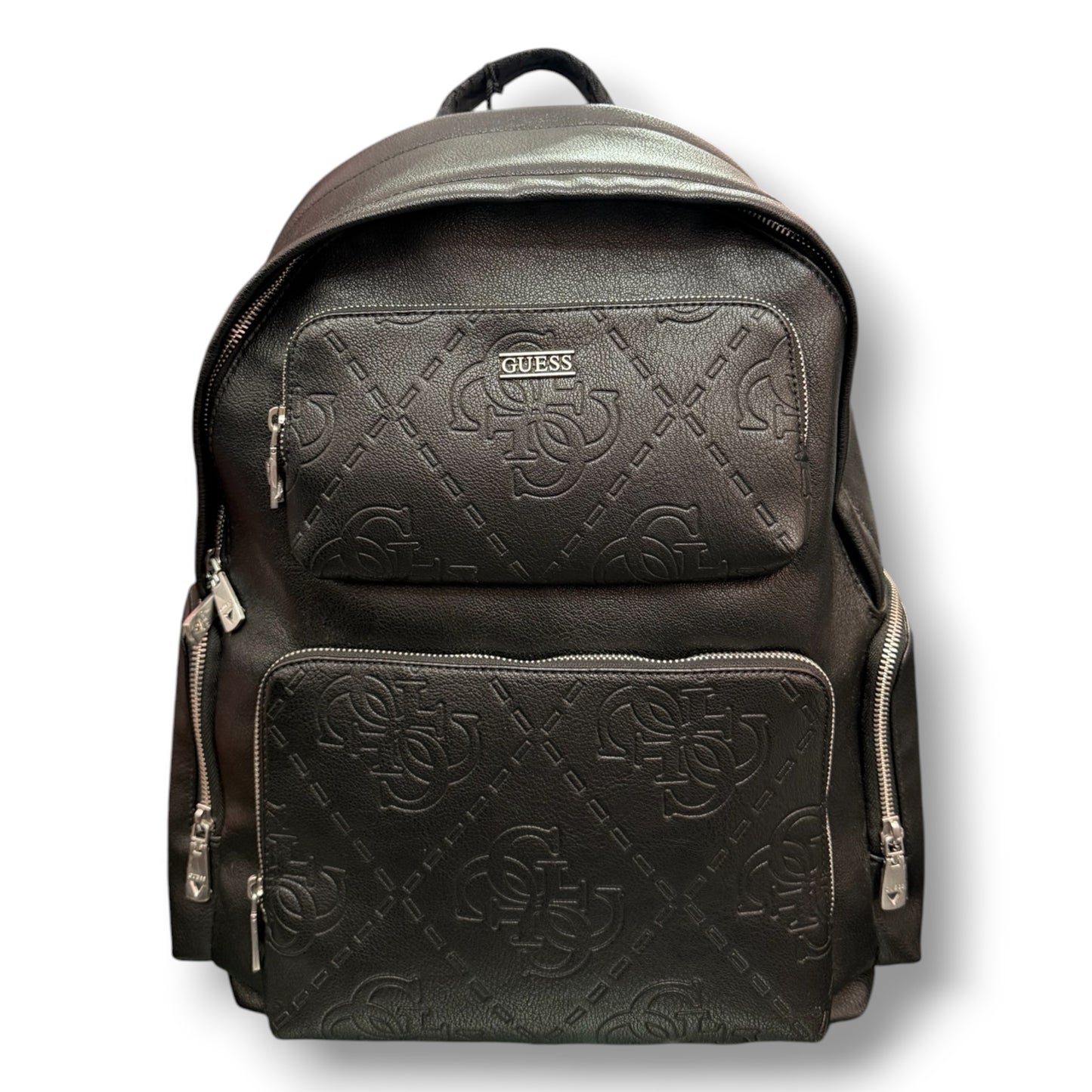 GUESS- Zaino Uomo, in pelle, logato, Col.Nero