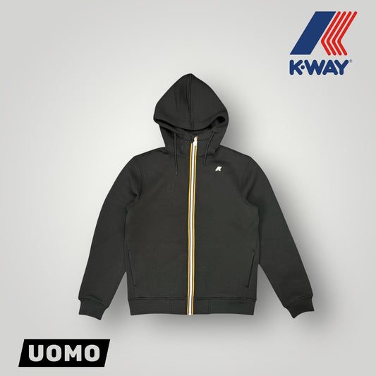 Giubbotto-Felpa K-WAY Uomo, mod.Rainer Spacer, Col.Nero