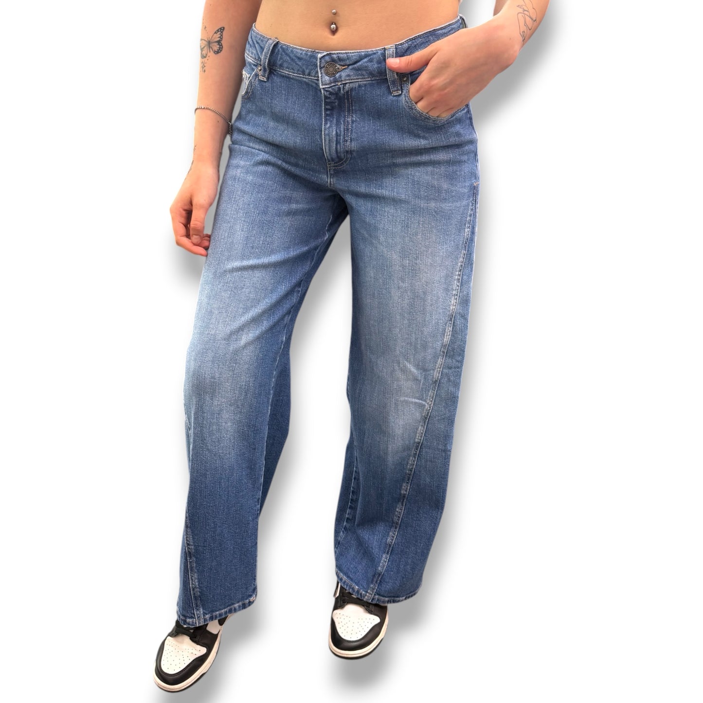 GUESS JEANS - Pantalone Donna, mod.Wide Leg, (L30)