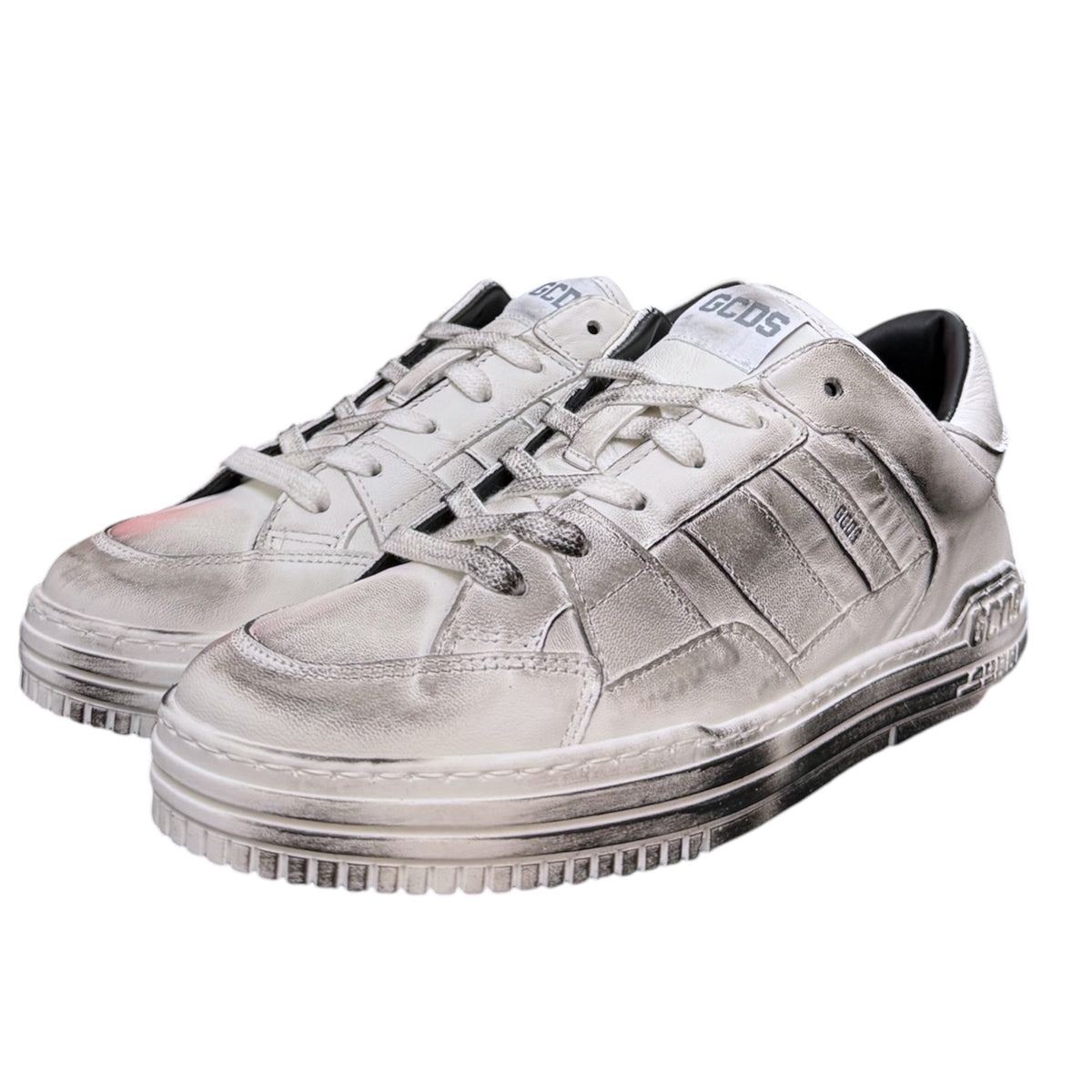 GCDS - Scarpe Uomo, effetto sporco, Col.Bianco