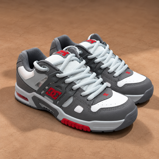 DC- Scarpe, col.Grigio/Rosso