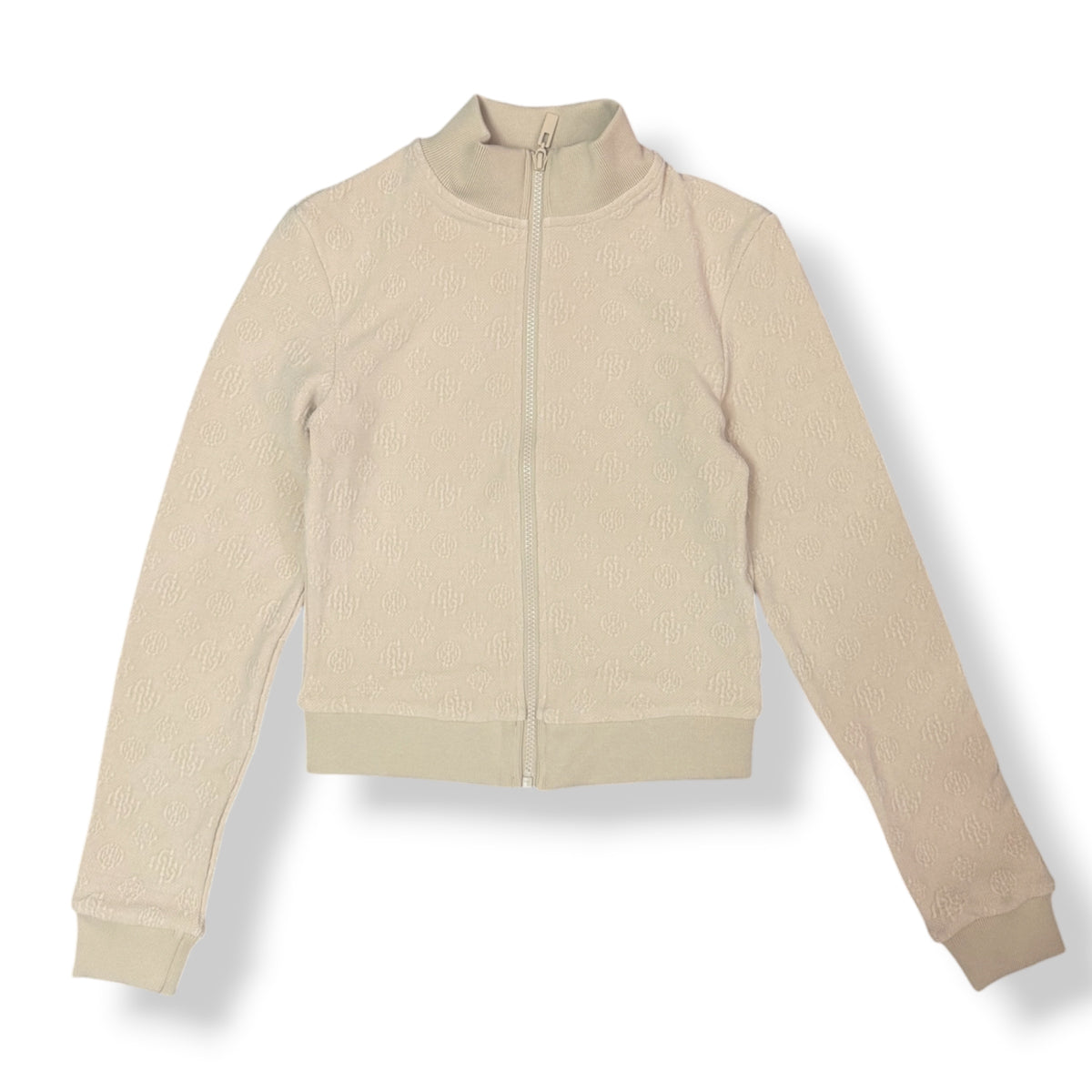 GUESS- Tuta completa Donna, logata, con pantalone a fondo largo, Col.Panna