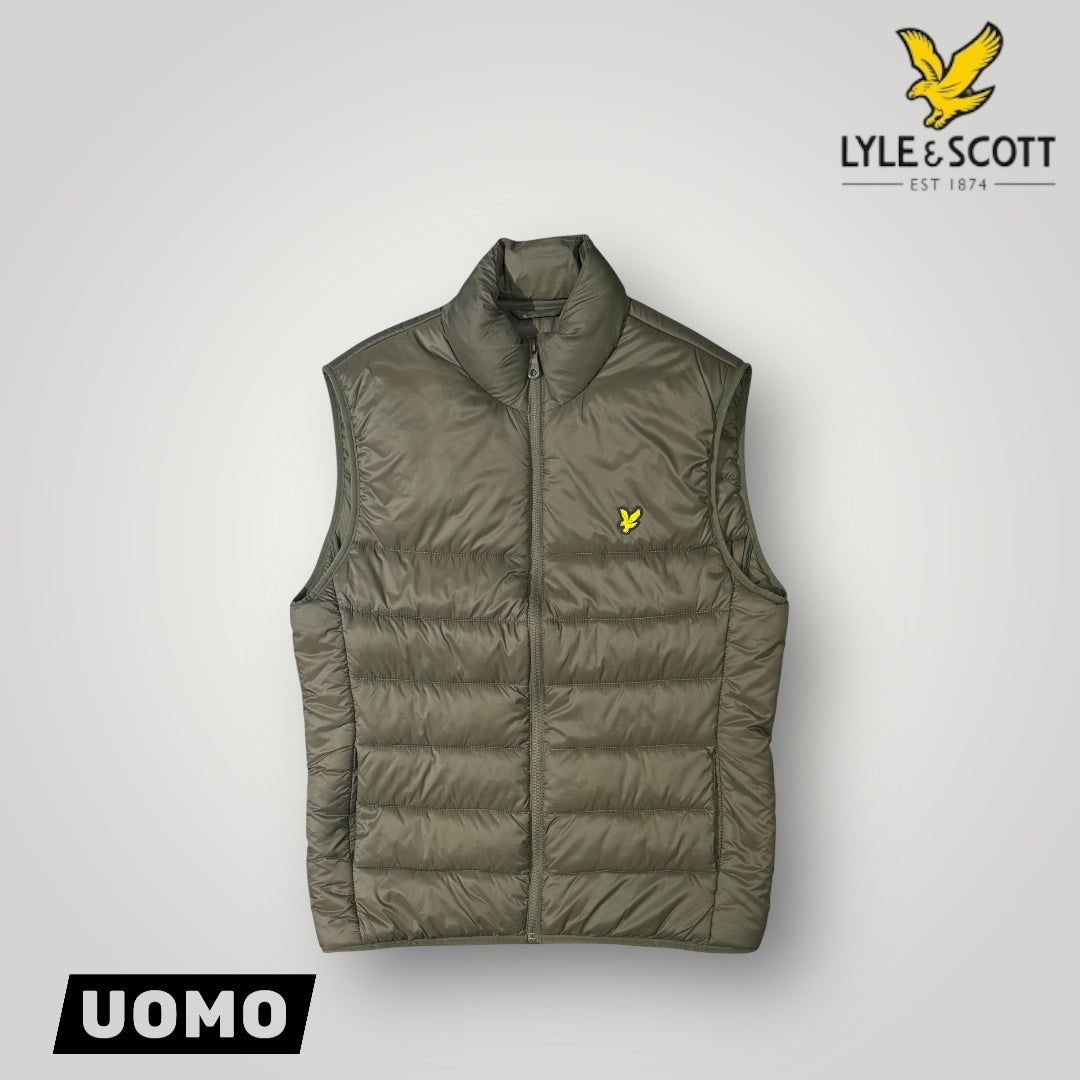 Giubbotto Smanicato LYLE & SCOTT Uomo, col. Olive (Wadded Gilet)