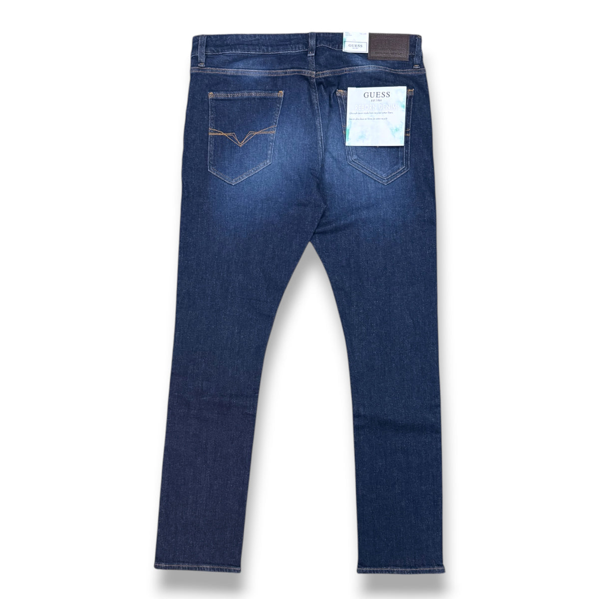 GUESS JEANS- Jeans Uomo, mod.Skinny Low Rise Taille Basse, Lavaggio Scuro