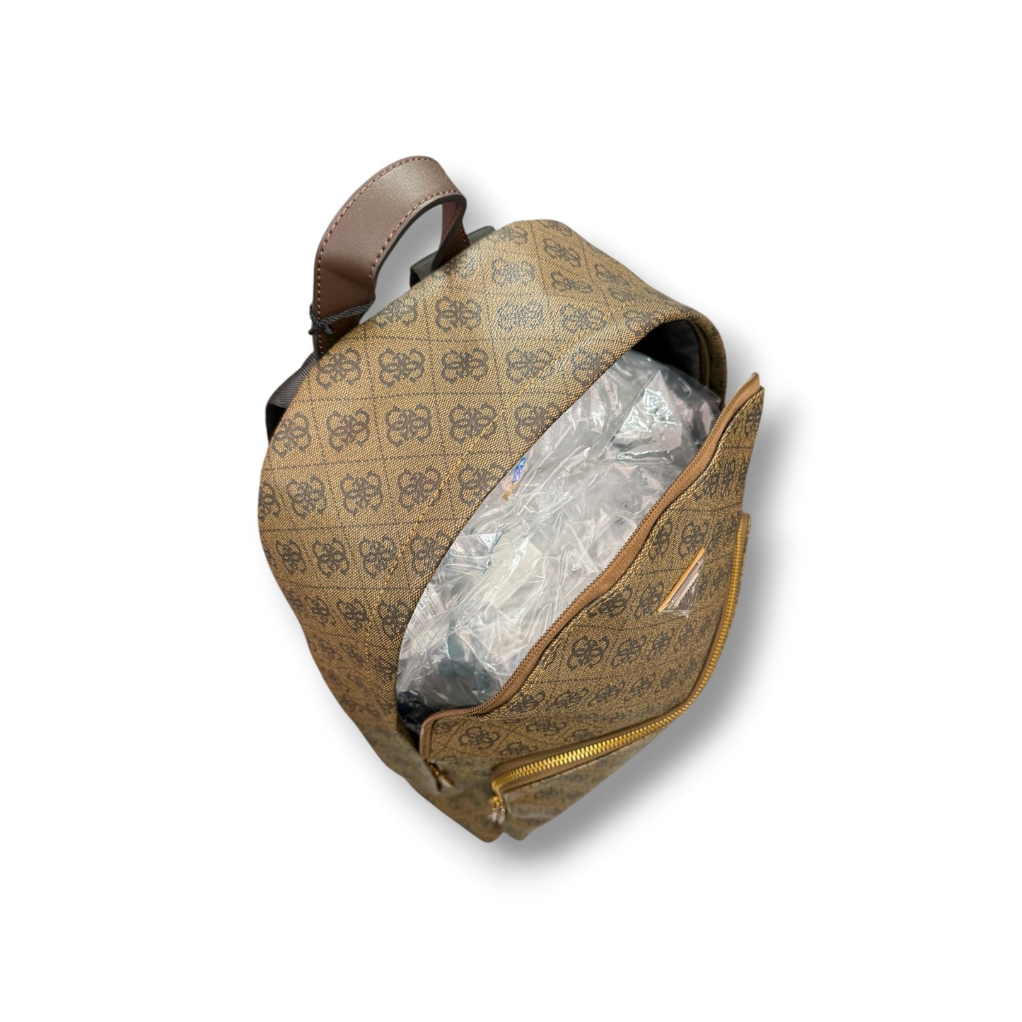 GUESS- Zaino Uomo, in pelle, logato, Col.Marrone