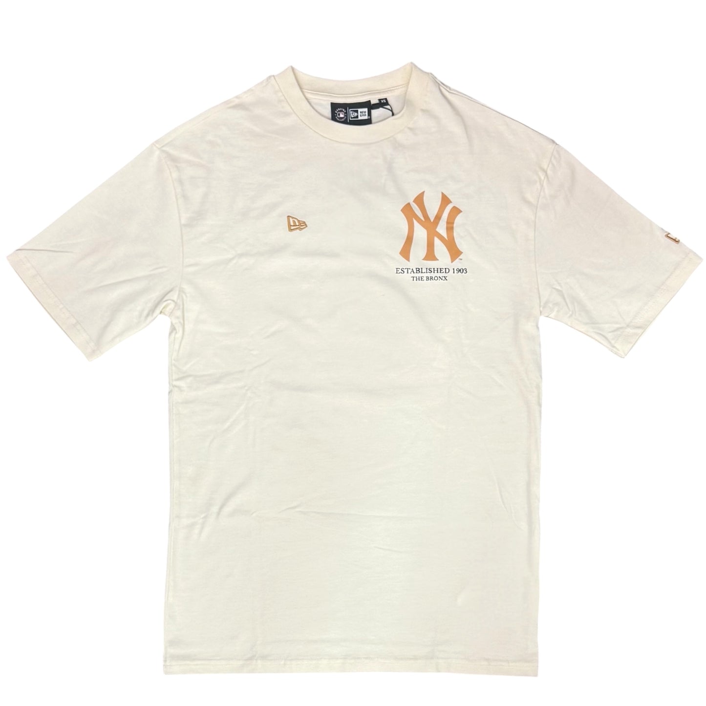 NEW ERA - T-Shirt Uomo NEW YORK, Col.Panna