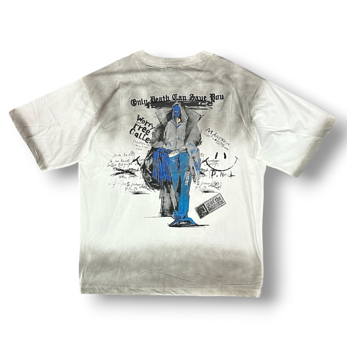 JUST REBEL - Completino estivo Uomo con stampa schienale, Col.Bianco