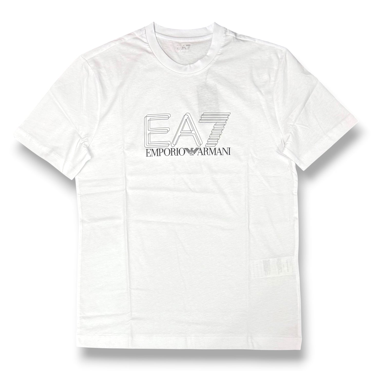 EMPORIO ARMANI- T-shirt Uomo, con logo gommato frontale, col.Bianco