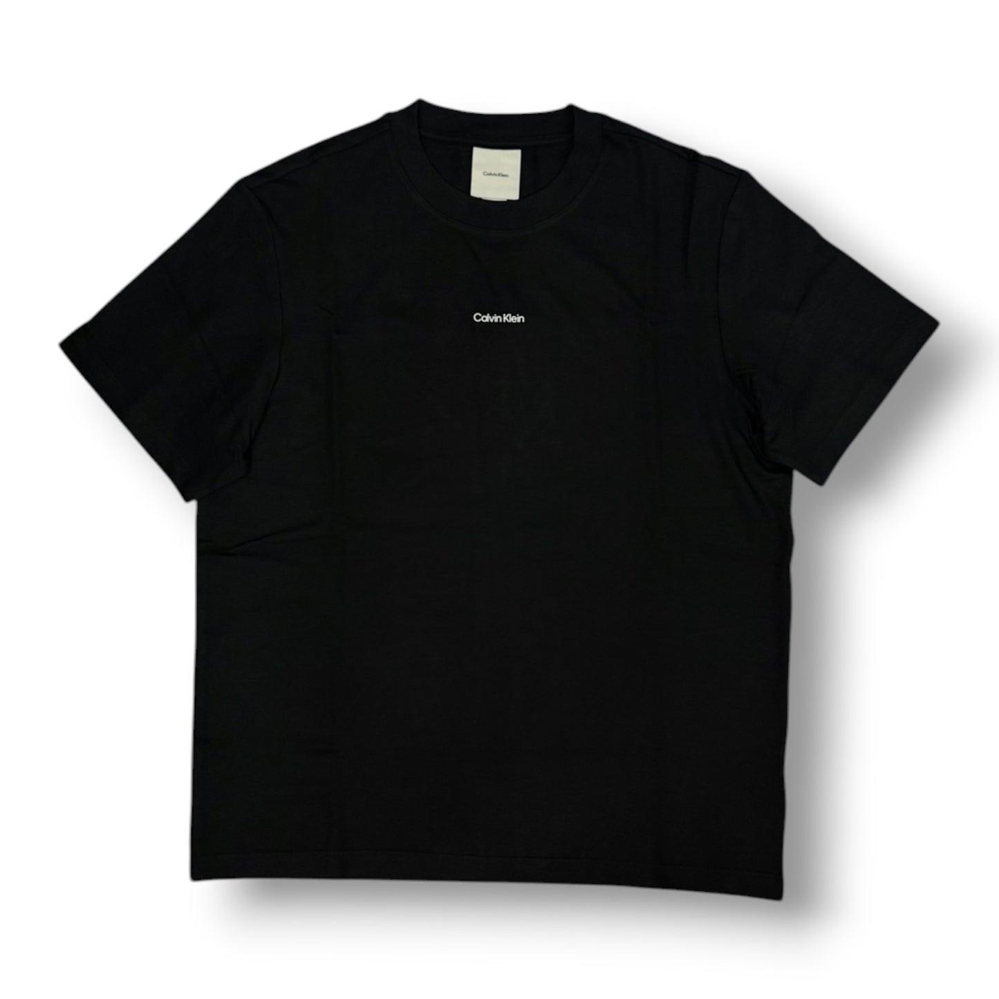 CALVIN KLEIN - T-Shirt Uomo con scritta frontale piccola, Col.Nero