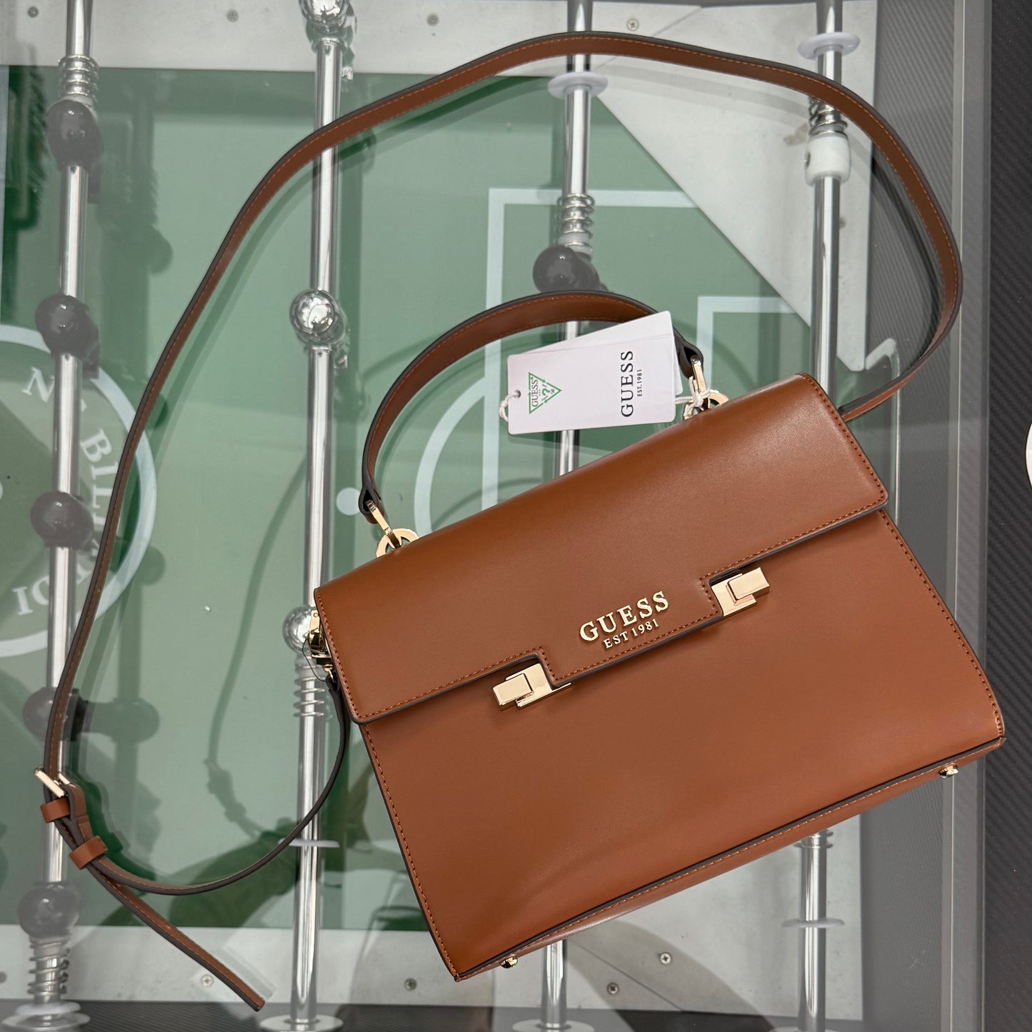 Borsa GUESS Group Eco Aldith , Col.Cognac