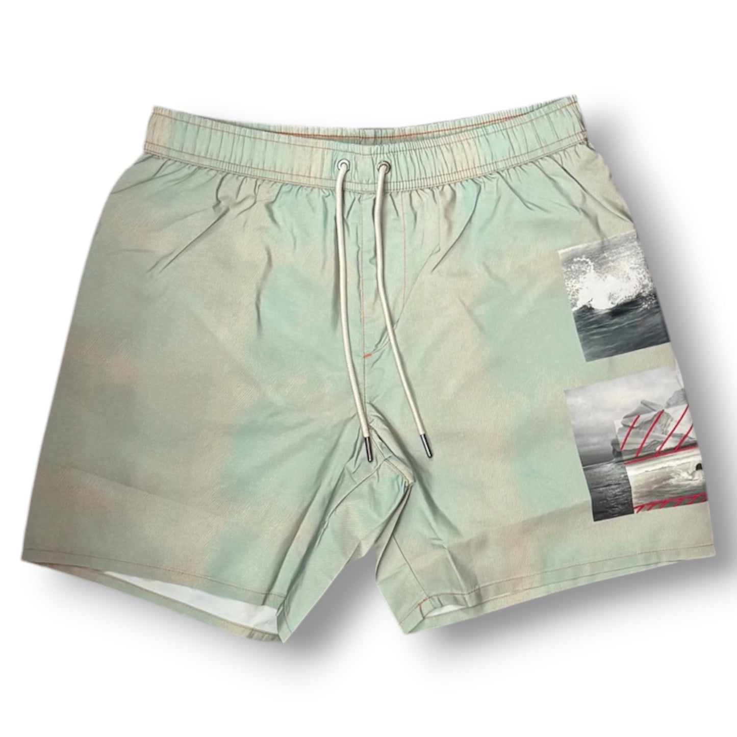 ICEBERG BEACHWEAR- Costume Uomo, con fantasia, Col.Menta