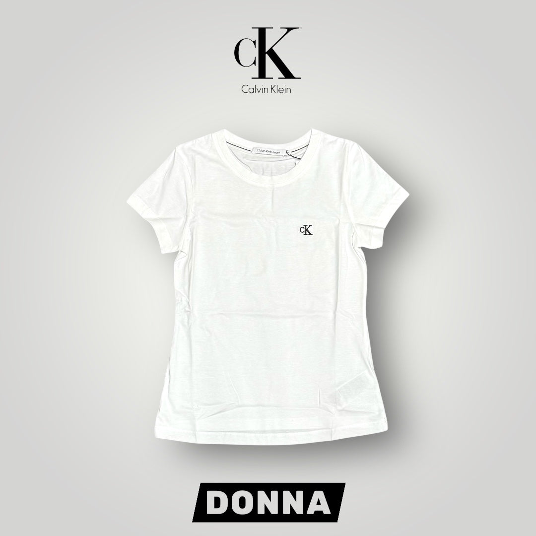 T-Shirt CALVIN KLEIN con logo lato cuore Slim Fit, Col.Bianco