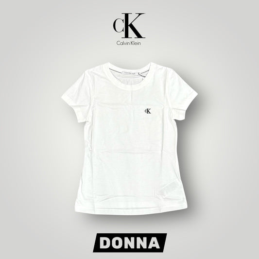 T-Shirt CALVIN KLEIN con logo lato cuore Slim Fit, Col.Bianco