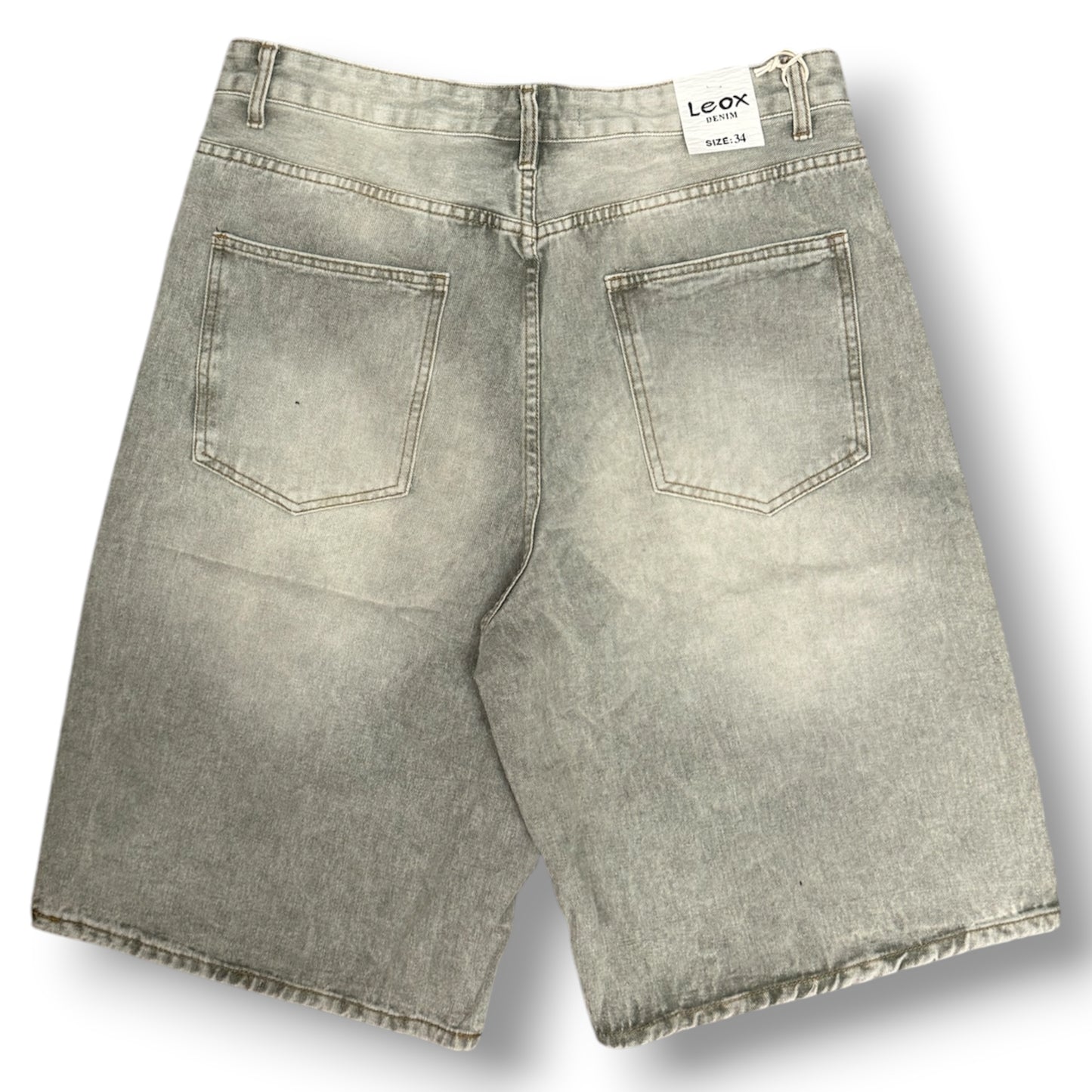 LEOX - Bermuda Uomo, Baggy Fit (lunghezza sotto ginocchio), con mezza zip laterale, Col