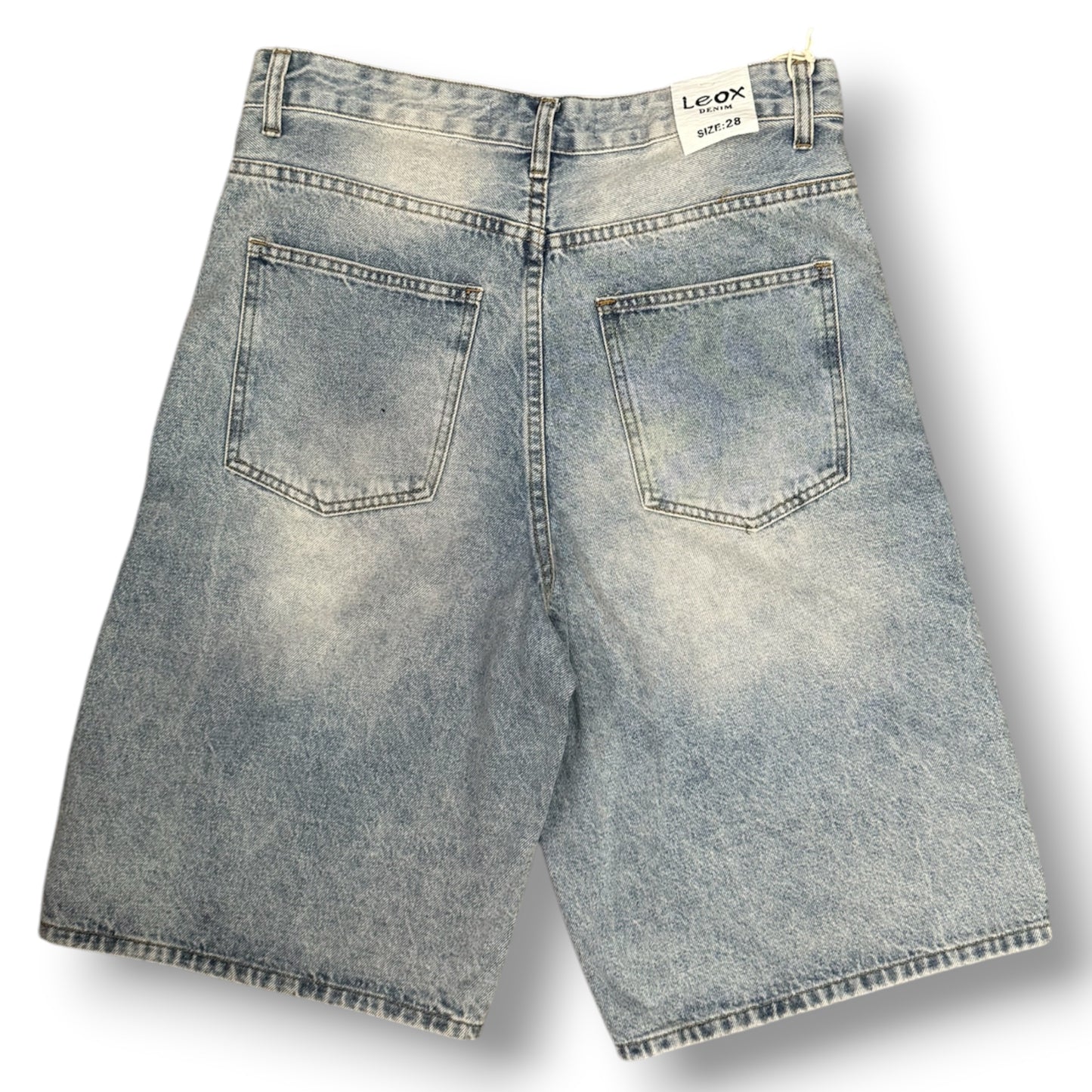 LEOX - Bermuda Uomo, Baggy Fit (lunghezza sotto ginocchio), con mezza zip laterale, Col