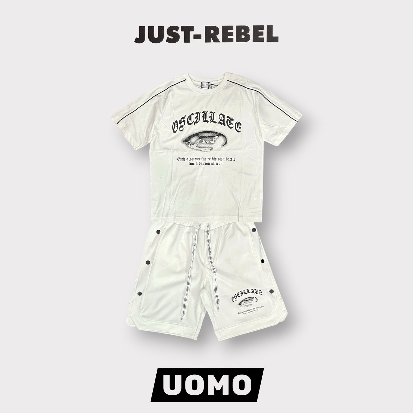 JUST REBEL - Completino estivo Uomo, Col.Bianco