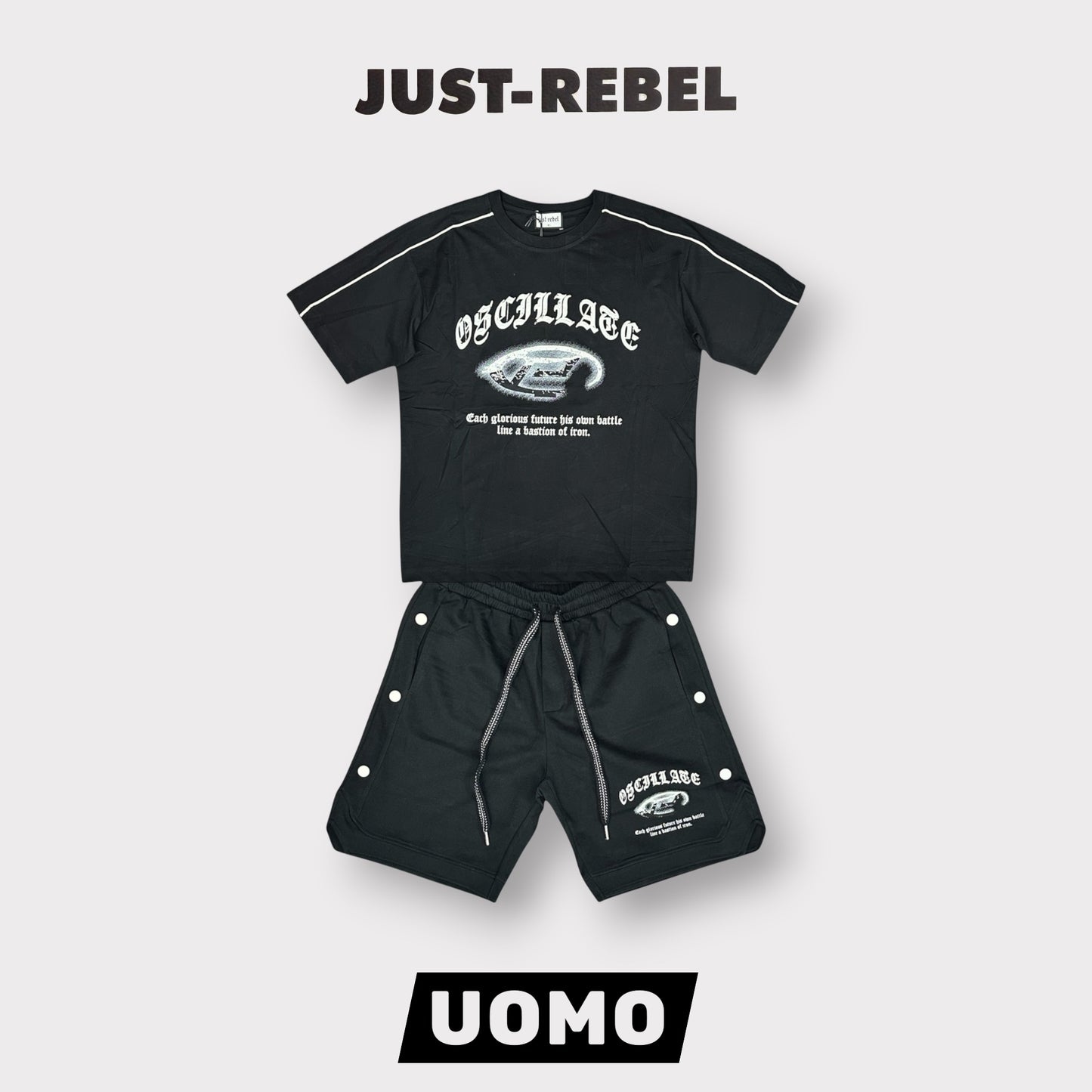 JUST REBEL - Completino estivo Uomo, Col.Nero