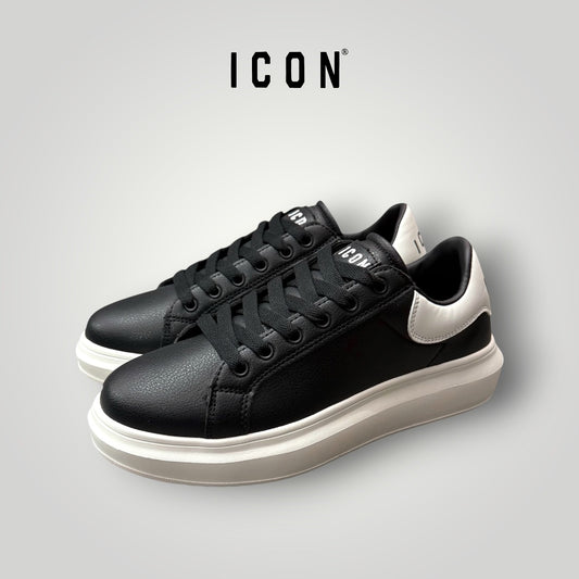 ICON- Scarpe Unisex con contrasto sul retro, col.Nero/Bianco