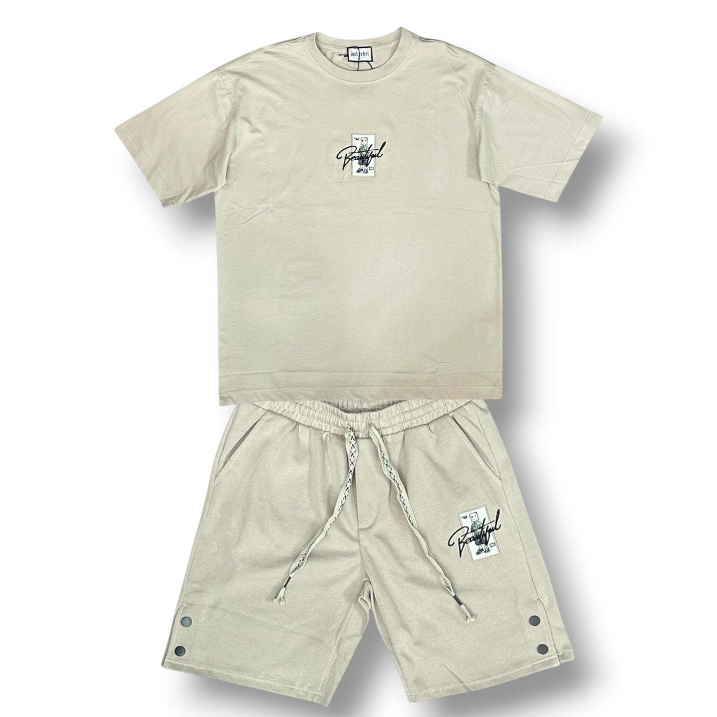X-FEEL - Completino estivo Uomo con stampa schienale, Col.Beige