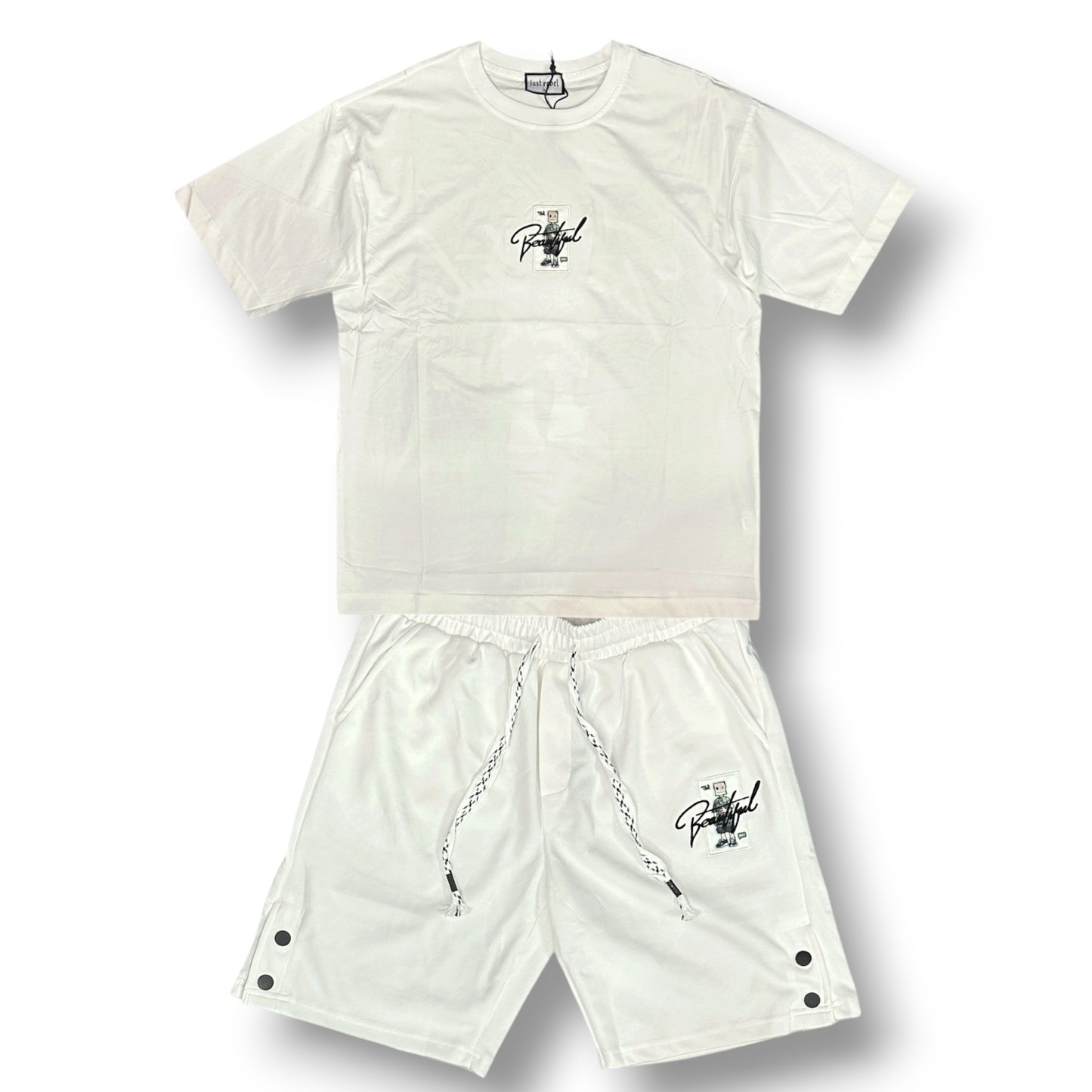 X-FEEL - Completino estivo Uomo con stampa schienale, Col.Bianco