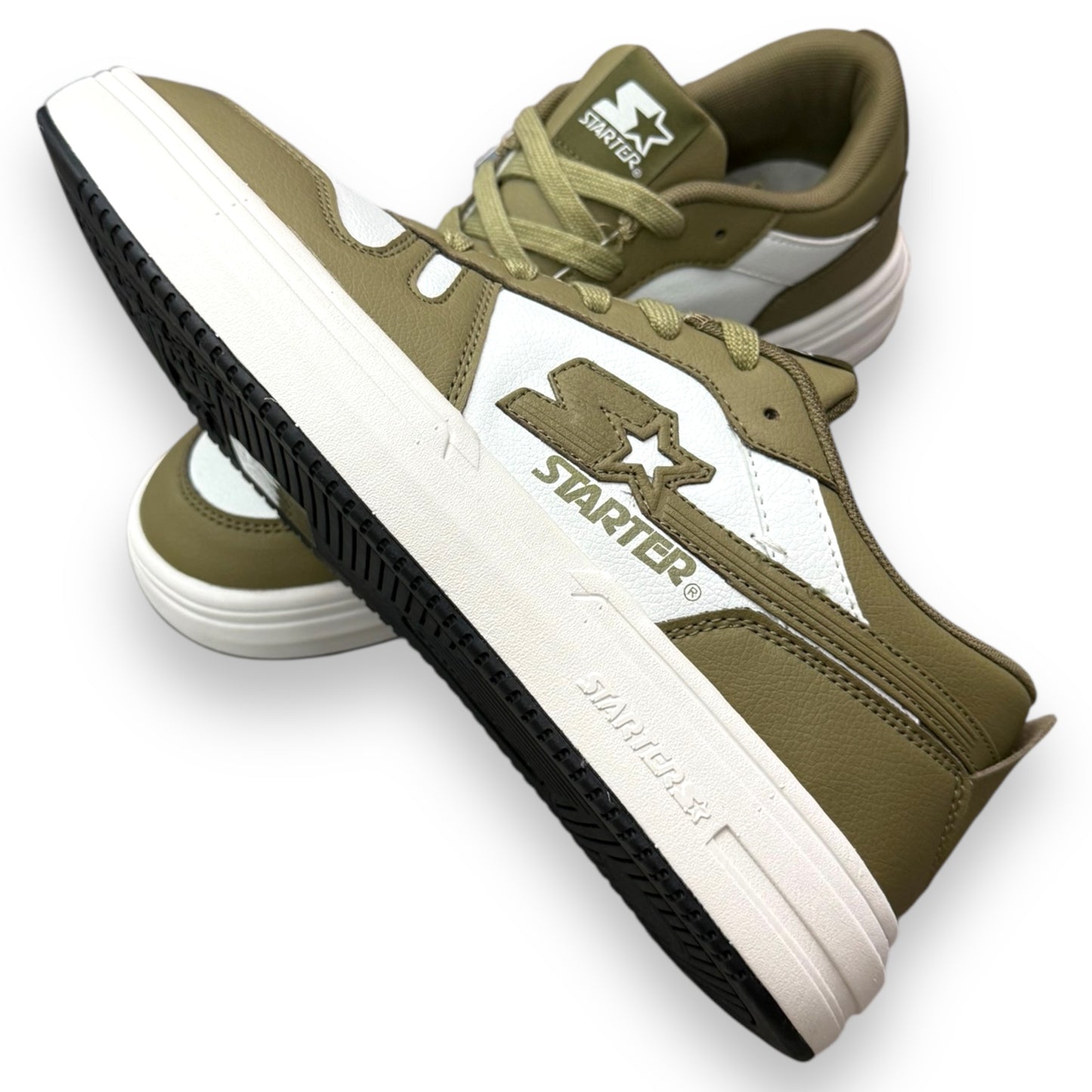 Scarpe STARTER, col.Bianco/Verde Militare (STBL-08)