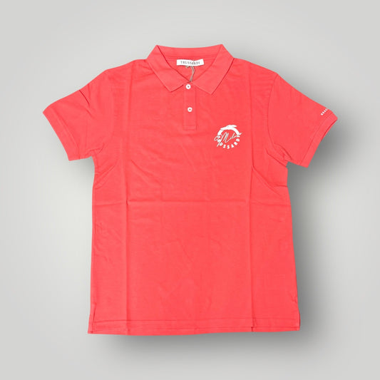 Polo TRUSSARDI con logo lato cuore, Col.Corallo