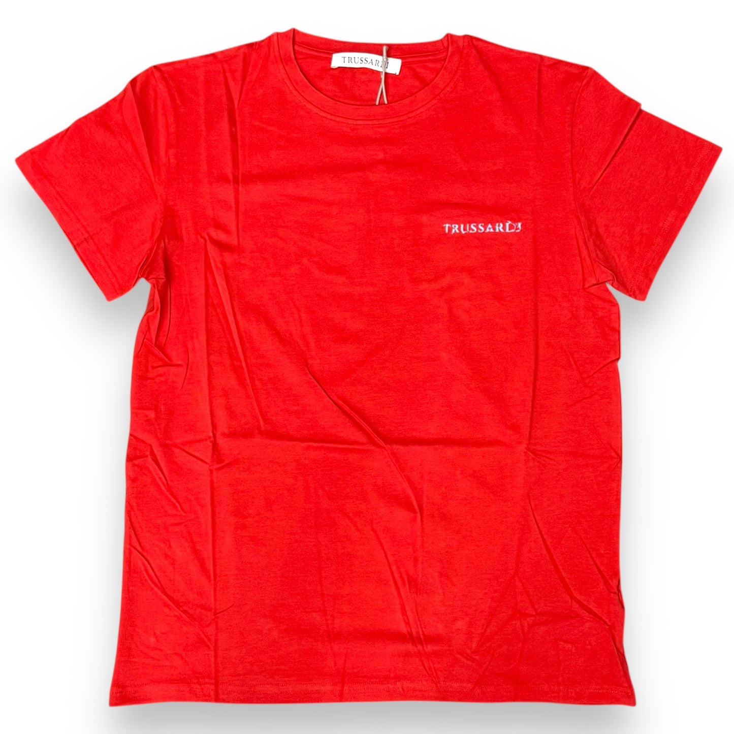 T-shirt TRUSSARDI, con logo lato cuore, Col.Rosso