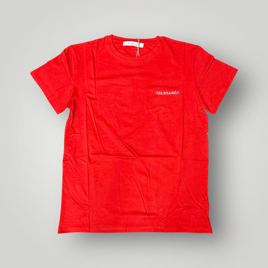 T-shirt TRUSSARDI, con logo lato cuore, Col.Rosso