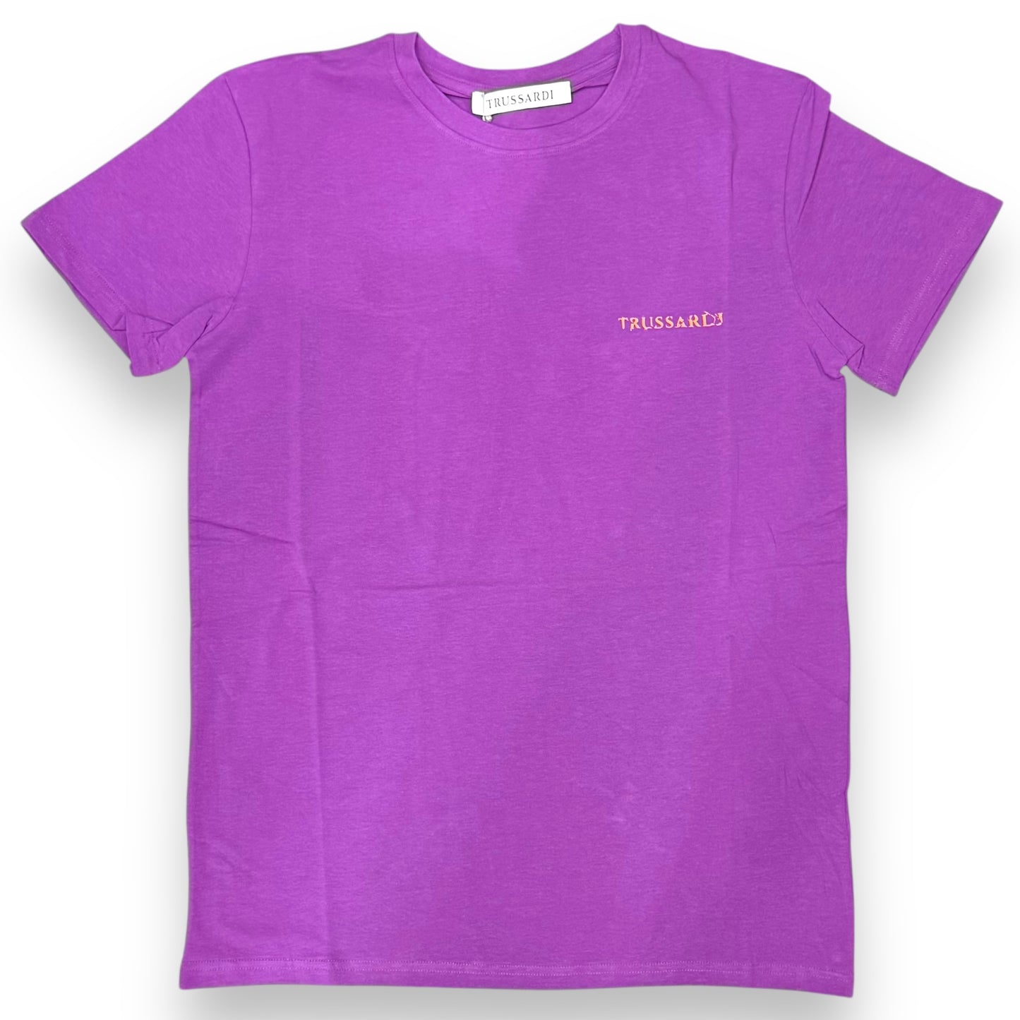 T-shirt TRUSSARDI, con logo lato cuore, Col.Viola
