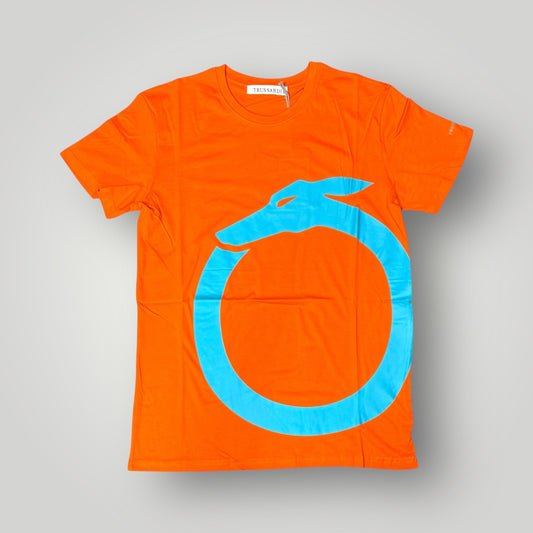 T-shirt TRUSSARDI, con stampa, Col.Arancione