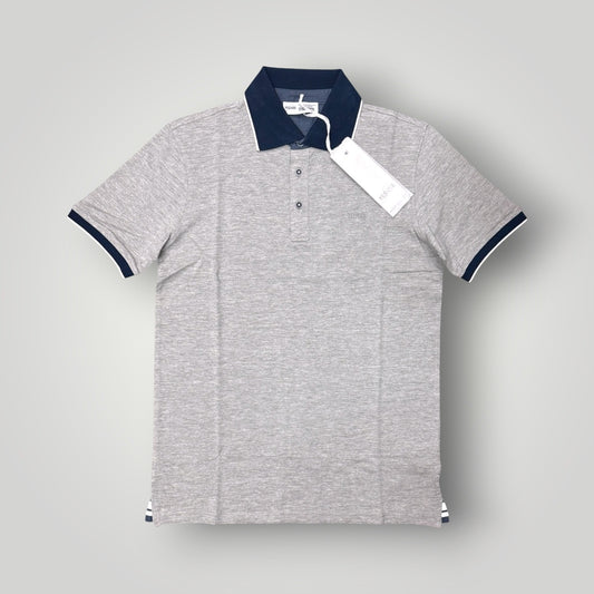 Polo YES-ZEE in piquet con collo a contrasto, col.Grigio