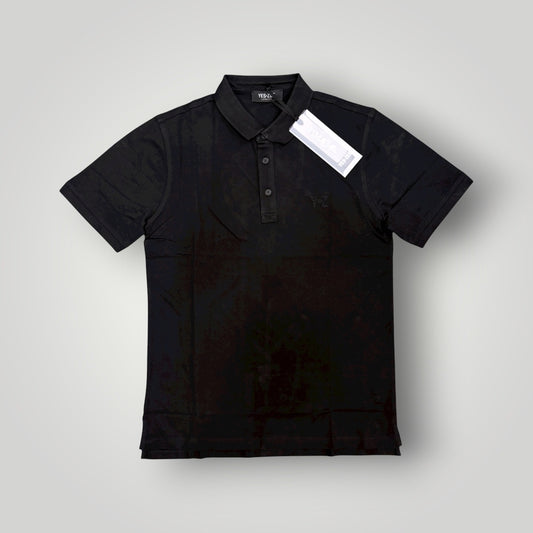 Polo YES-ZEE in piquet con logo lato cuore, col.Nero