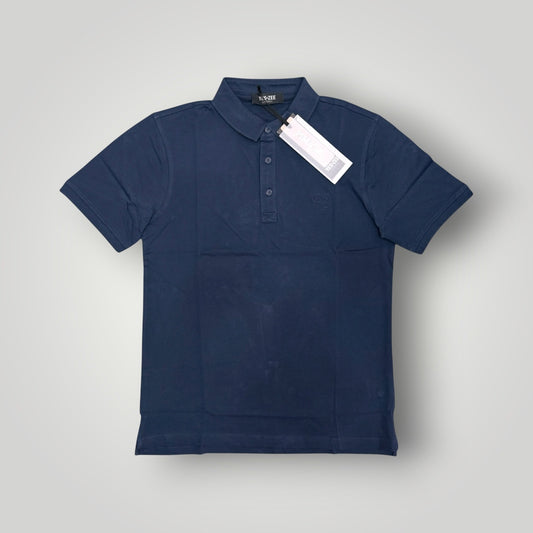 Polo YES-ZEE in piquet con logo lato cuore, col.Blu