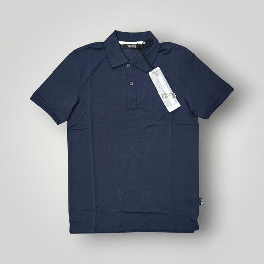 Polo YES-ZEE in tessuto tecnico con targhetta lato cuore, col.Blu