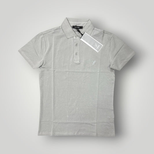 Polo YES-ZEE in maglina con logo gommato lato cuore, col.Grigio